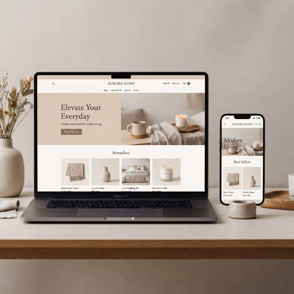 Shopify DTC 商店项目类型示意图